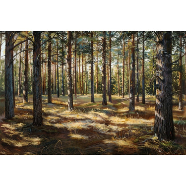 Oil Canvas of Pine Trees